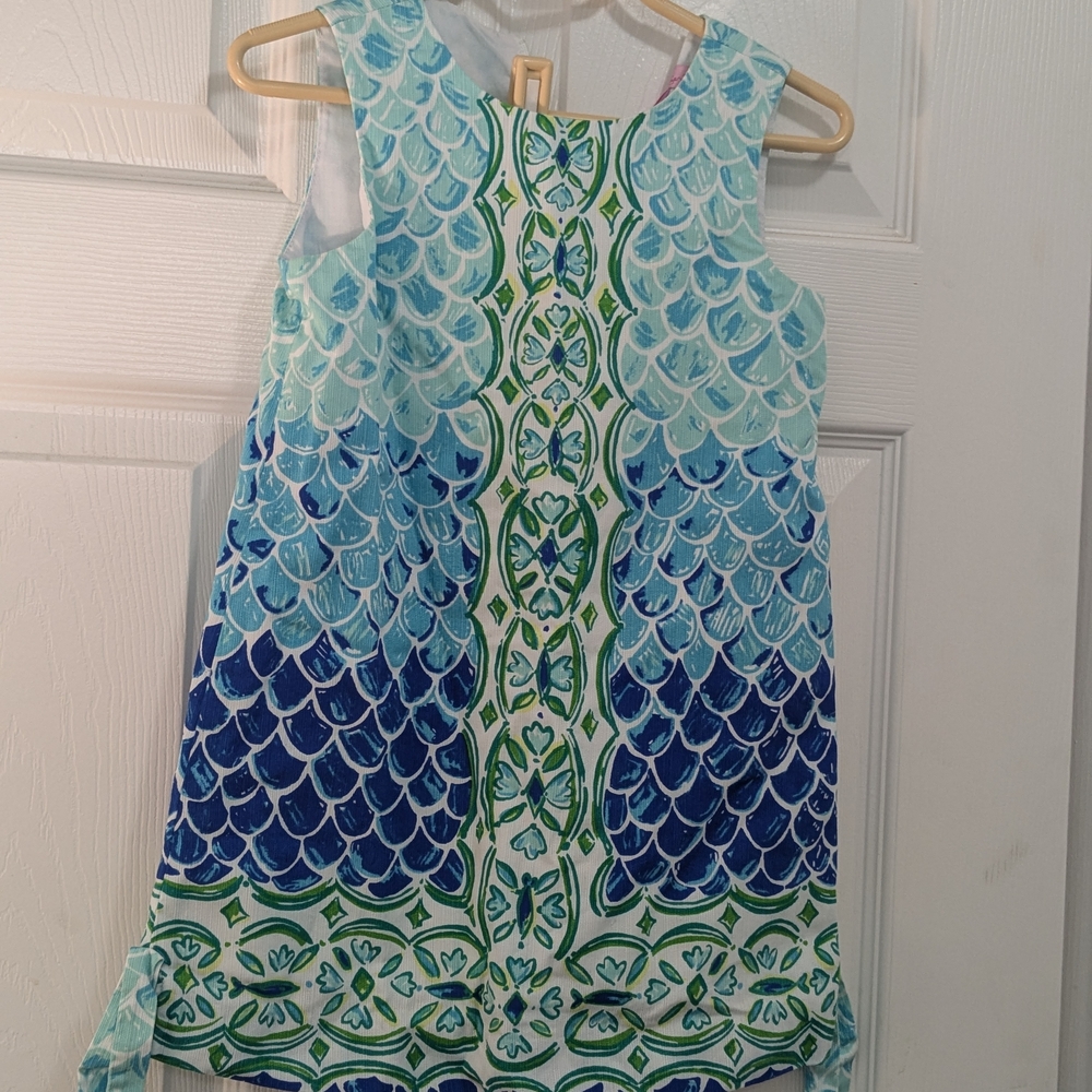 Lilly Pulitzer Aqua and Navy Kids Dress